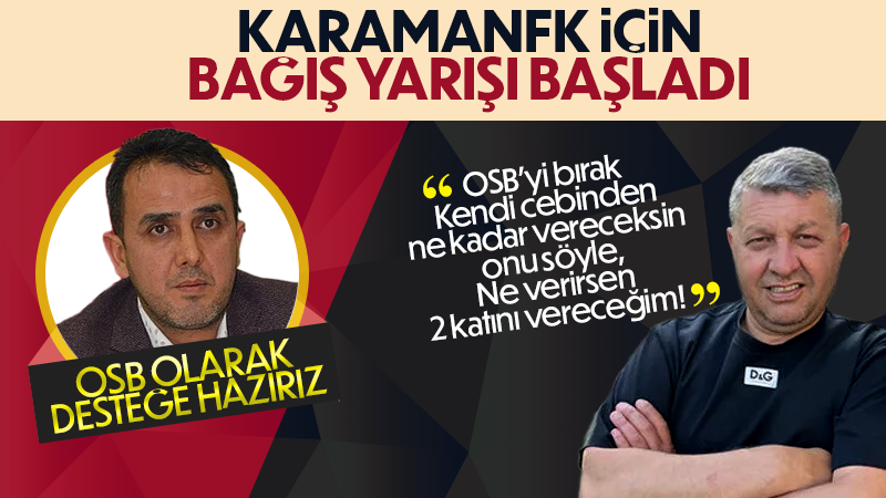 KaramanFK için bağış yarışı başladı.