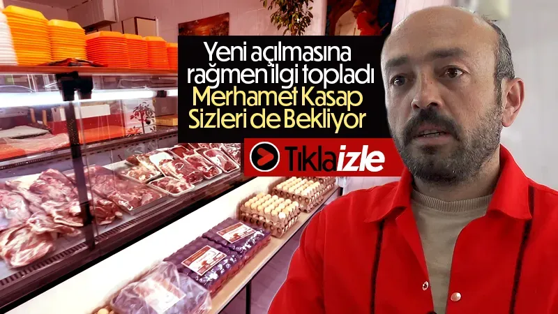 Merhamet Kasap Müşterilerine hizmet veriyor