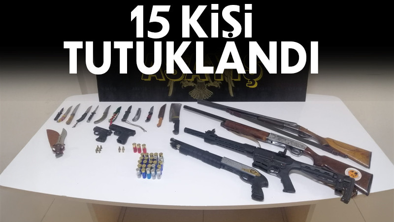 Karaman’da asayiş uygulaması: 15 tutuklama