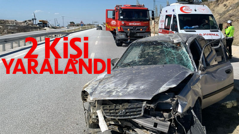 Karaman’da kontrolden çıkan otomobil takla attı: 2 yaralı