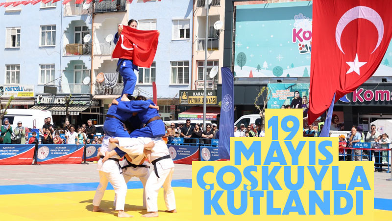 Karaman'da 19 Mayıs Coşkuyla Kutlandı