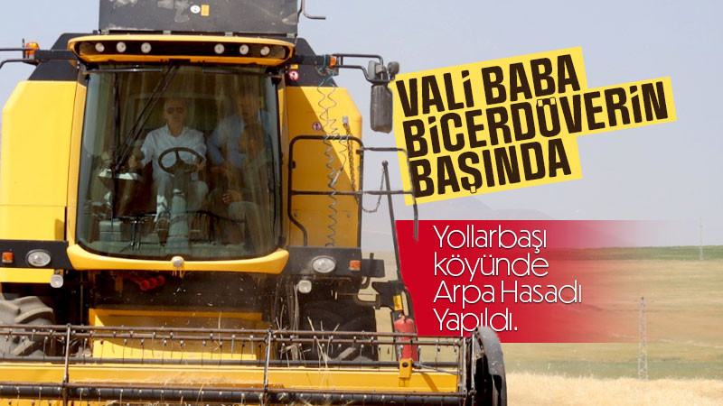 Yollarbaşı köyünde Arpa Hasadı Yapıldı.
