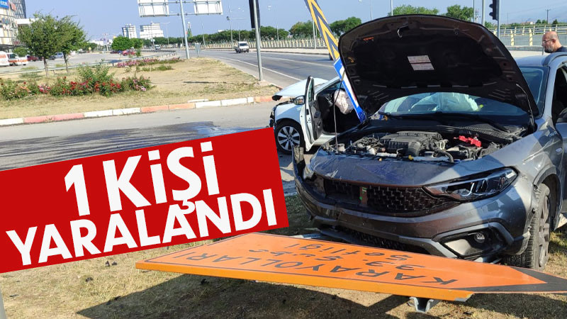 Karaman’da otomobiller çarpıştı: 1 yaralı 