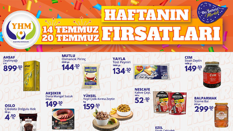 YHM'de 14-20 Temmuz İndirimleri