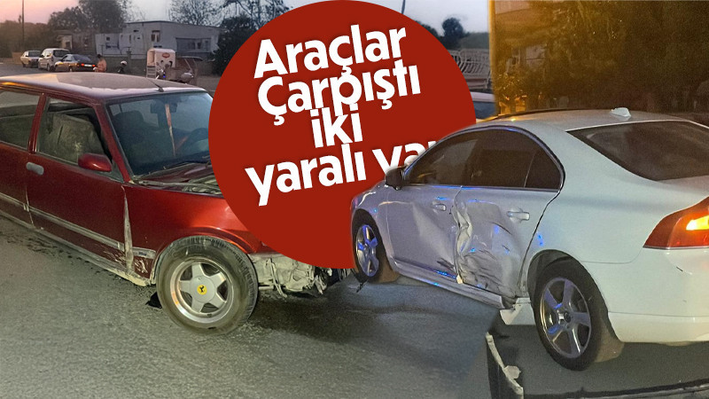 Karaman’da otomobiller çarpıştı: 2 yaralı 