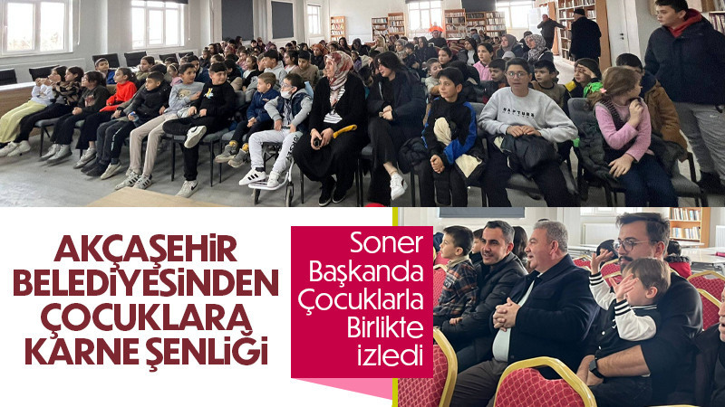 Akçaşehir Belediyesi’nden Öğrencilere Karne Şenliği