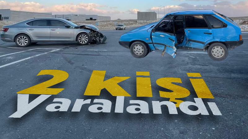 Karaman’da iki otomobil çarpıştı: 2 yaralı