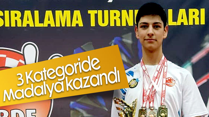 Enes Mali̇k Akgöz’den Üç Kategori̇de Madalya