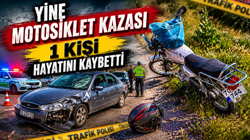 Karaman’da otomobille motosiklet çarpıştı: 1 ölü