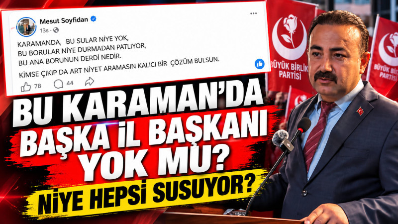 Cumhur İttifakı’nda Olmasına Rağmen Su Sorununu Gündeme Taşıdı