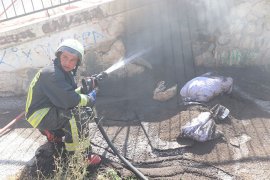 Karaman'da tarihi hamamda yangın