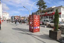 Karaman Belediyesi Şehrin Farklı Bölgelerine Dezenfektan Noktaları Yerleştirdi