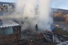 Karaman’da ev yangını