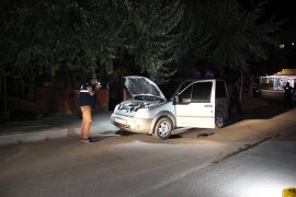Hasta abisi için geldiği Karaman’da aracı kundaklandı