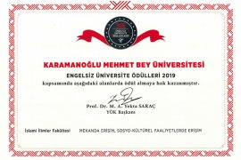 ‘2019 Engelsiz Üniversite Ödül Töreni’nde KMÜ’ye 2 Bayrak