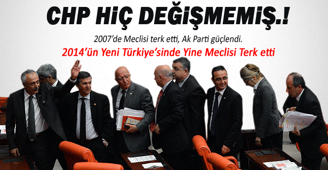 CHP Meclisi yine terk etti.