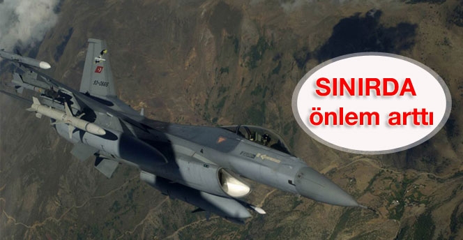 18 F-16 uçağı Suriye sınırında devriye uçuşu yaptı