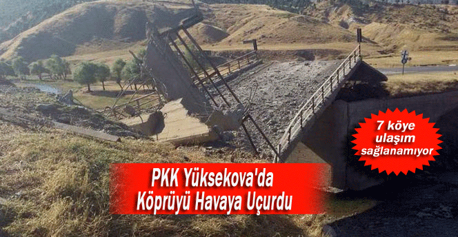 Teröristler Dağlıca'da köprüyü uçurdu