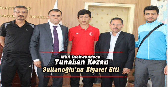 Milli Taekwondocu Tunahan Kozan, Sultanoğlu’nu Ziyaret Etti