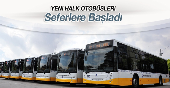 Karaman'da Yeni Halk Otobüsleri Seferlere Başladı