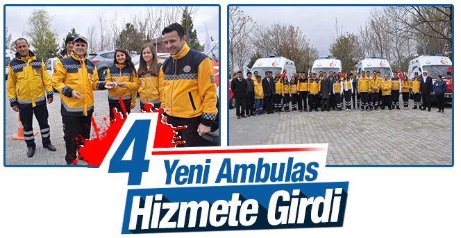 Karaman'da 4 Yeni Ambulans Hizmete Girdi