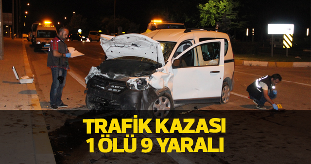 Karaman’da trafik kazası: 1 ölü, 9 yaralı