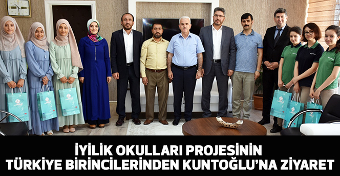 İyilik Okulları Projesinin Türkiye Birincilerinden Kuntoğlu’na Ziyaret
