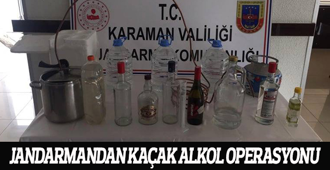 Jandarmandan kaçak alkol operasyonu