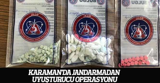 Karaman’da Jandarmadan Uyuşturucu Operasyonu