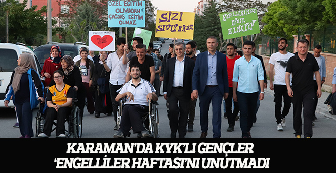 Karaman’da KYK’lı Gençler ‘Engelliler Haftası’nı Unutmadı