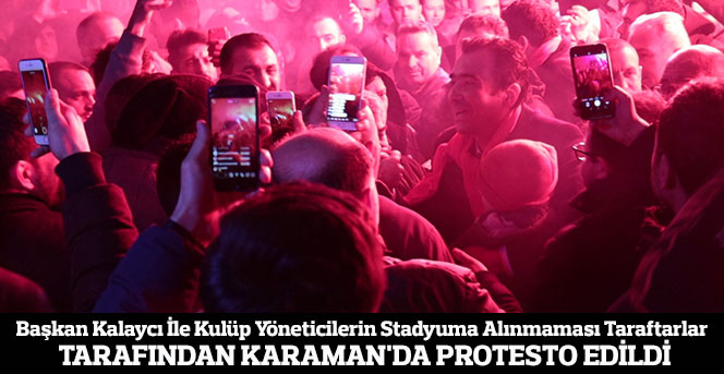 Karaman’da, Isparta valisi protesto edildi