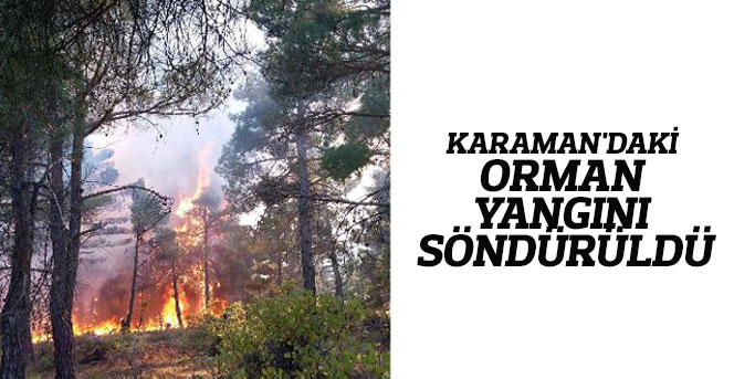 Karaman'daki orman yangını söndürüldü