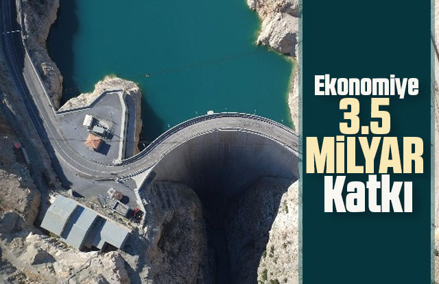 Ermenek Barajı'ndan ekonomiye 3.5 milyar liralık katkı