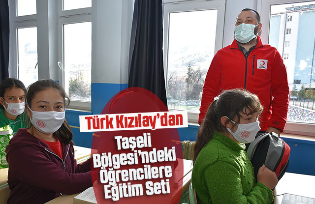 Türk Kızılayı Taşeli Bölgesi’ndeki Öğrencilere Eğitim Seti Hediye Etti