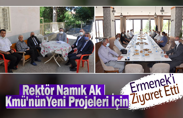 Rektör Namık Ak, Kmü'nün Yeni Projeleri İçin Ermenek'i Ziyaret Etti