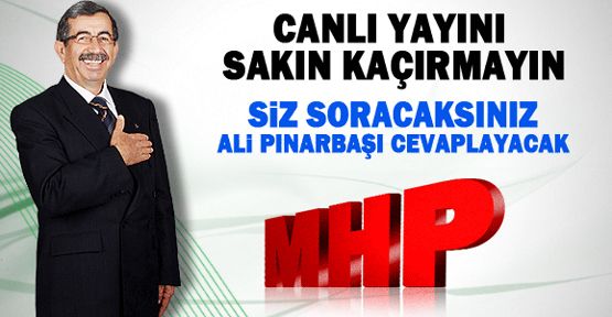 Ali Pınarbaşı bu akşam canlı yayında