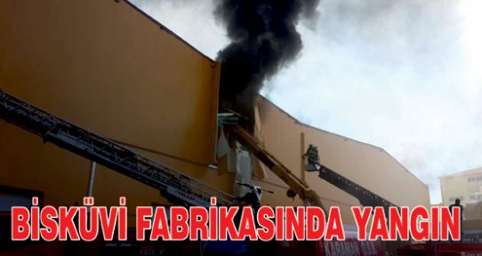 Karaman'da Bisküvi Fabrikasında Yangın