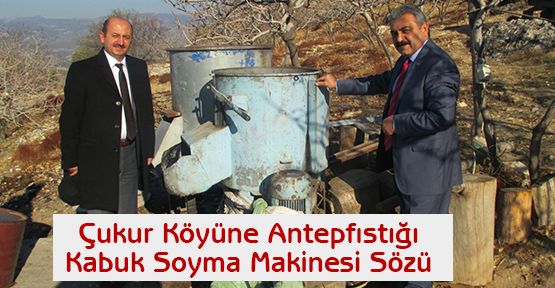 Karaman'ın Mekeze bağlı Çukur Köyüne Antepfıstığı Kabuk Soyma Makinesi Alınacak Sözü
