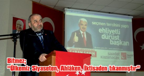 Saadet Partisi Genel Başkan Yardımcısı Hasan Bitmez Karaman’da