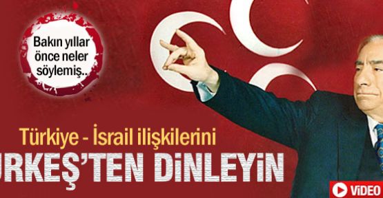 Türkeş Türkiye İsrail ilişkileri için ne demişti?